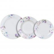 Набор тарелок «Belbohemia» Pink Flowers, 18 штук, 19х21.5х24 см