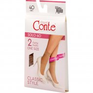 Носки женские «Conte Elegant» Solo 40, nero, размер 36-40, 2 пары