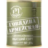 

Консервы мясн."АРМЕЙСКАЯ"(говяд,в/с)338г