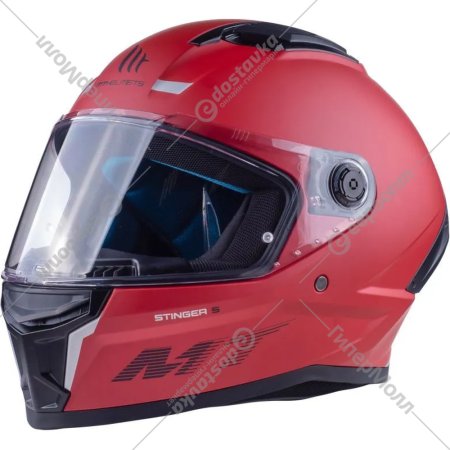 Мотошлем «MT Helmets» Stinger 2 Solid, размер XL, матовый красный