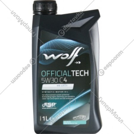 Масло моторное «Wolf» OfficialTech, 5W-30 C4, 65608/1, 1 л