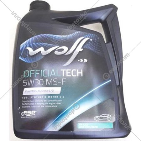 Масло моторное «Wolf» OfficialTech, 5W-30 MS-F, 65609/4, 4 л