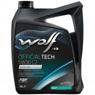 Масло моторное «Wolf» OfficialTech, 5W-30 C2, 65610/4, 4 л