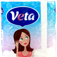 

Бумага туал."VETA" (двухслойная,1*4)