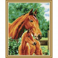 Алмазная мозаика «PaintBoy» Лошадь и жеребенок, GF005