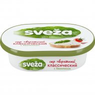 Сыр творожный «Sveza» базилик, чеснок и петрушка, 60%, 150 г