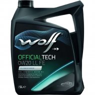 Масло моторное «Wolf» OfficialTech, 0W-20, LS-FE, 65631/5, 5 л