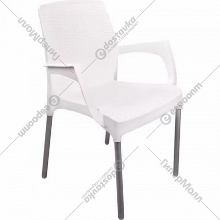 Кресло пластиковое «Альтернатива» Прованс, М6325, белый