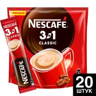 Кофейный напиток порционный «Nescafe» 3 в 1 классик, 20х14.5 г