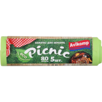 

Пак.д/мусора "AVIKOMP"Picnic,80л,5шт/рул