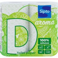 Бумага туалетная «Sipto» Deco Aroma, c ароматом луговых цветов, 4 рулона