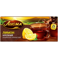 

Чай "ЛИСМА"черн, крепкий с лимоном 25пак