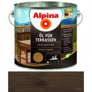 Масло для древесины «Alpina» Oel fuer Terrassen, темное, 2.5 л