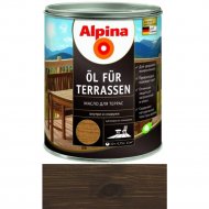 Масло для древесины «Alpina» Oel fuer Terrassen, темное, 0.75 л