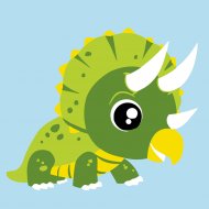 Картина по номерам «PaintBoy» Зеленый динозаврик, B099