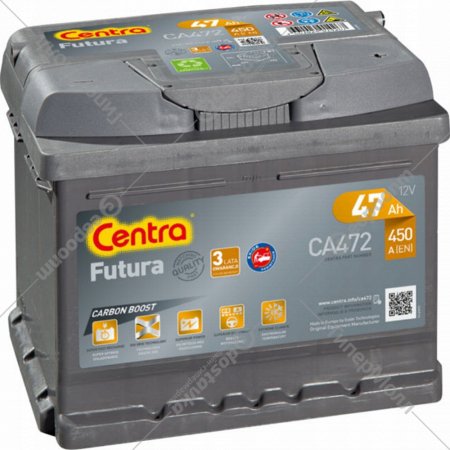 Аккумулятор автомобильный «Centra» Futura CA472, 47Ah