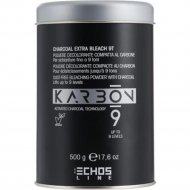 Обесцвечиваюший порошок для волос «EchosLine» Charcoal Extra Bleach, угольный беспыльный до 9 тонов, 500 г
