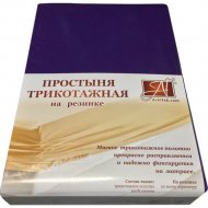 Простыня «AlViTek» Трикотажная на резинке 90x200x20, ПТР-БАК-090, баклажан