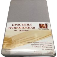 Простыня «AlViTek» Трикотажная на резинке 90x200x20, ПТР-СЕР-090, серый