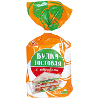 

Булка "ТОСТОВАЯ"(отруби уп.нар.) 250г