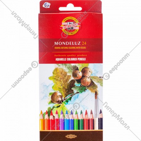 Набор цветных карандашей «Koh-I-Noor» Mondeluz, 3718024001, 24 цвета