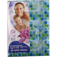 

Штора д/ван"ЭДИТ"(мор.звез)180х180см,1шт