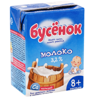 

Молоко "БУСЕНОК" (стер,д/дп),3.2%) 0.2л