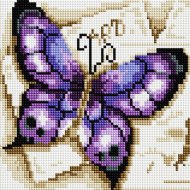 Алмазная мозаика «PaintBoy» Фиолетовая бабочка, BF195
