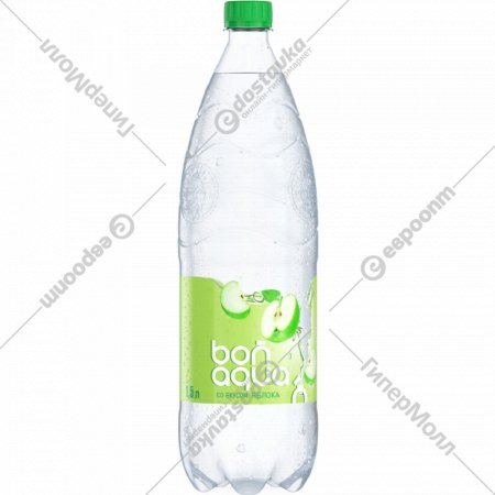 Вода питьевая «Bonaqua» газированная со вкусом яблока, 1.5 л