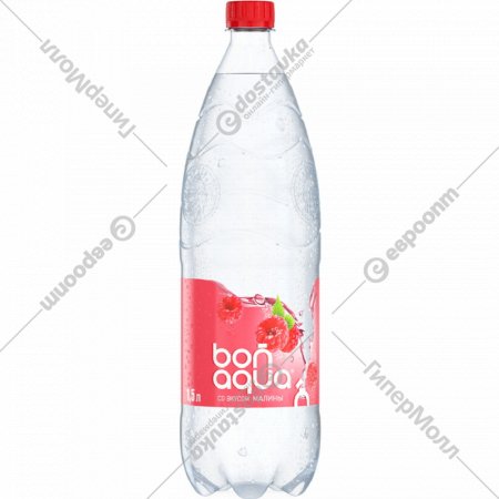 Вода питьевая «Bonaqua» газированная со вкусом малины, 1.5 л