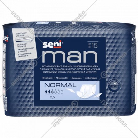 Вкладыши урологические «Seni men» размер normal, 15 шт