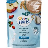 Каша сухая молочная «Фруто Няня» пшеничная, яблоко, земляника, 200 г