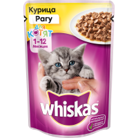 

Корм для котят "ВИСКАС"(рагу из кур)85г