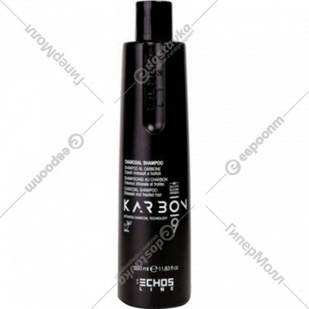 Шампунь для волос «EchosLine» Charcoal, угольный, для страдающих от химических процедур и стресс-факторов, 350 мл