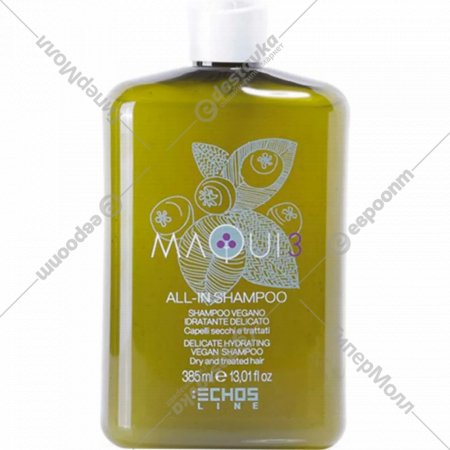 Шампунь для волос «EchosLine» Maqui 3 Delicate Hydrating Vegan, натуральный, 385 мл