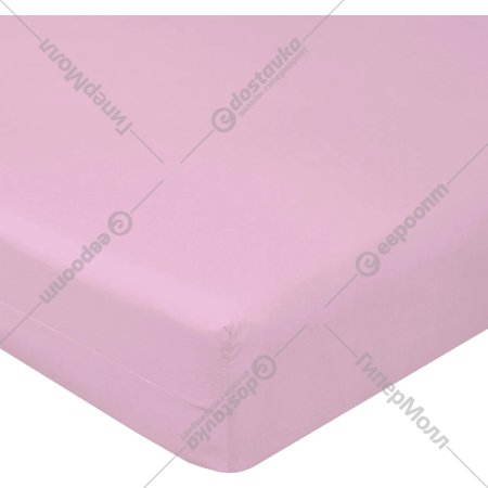 Простыня «Luxsonia» Сатин на резинке 160x200, Мр0001, розовый