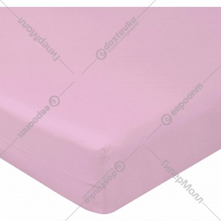 Простыня «Luxsonia» Сатин на резинке 160x200, Мр0001, розовый