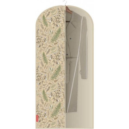 Чехол для одежды «Hausmann» HM-PICF20, растительный принт/бежевый, 60х137 см