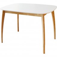 Обеденный стол «Экомебель Дубна» Спайдер мини, айс, 70x105-137.5 см