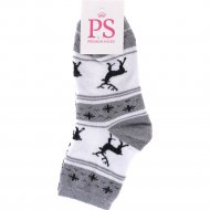Носки женские «Premier Socks» серый с оленями