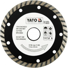 Отрезной алмазный диск «Yato» Turbo, YT-6023, 125 мм