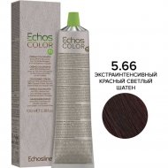 Крем-краска для волос «EchosLine» 5.66 светло-каштановый интенсивный красный, 100 мл