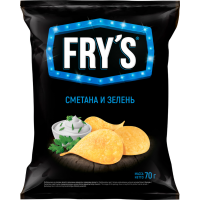 

Чипсы "FRY’S"(вкус сметаны с зеленью)70г