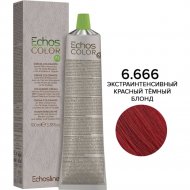 Крем-краска для волос «EchosLine» 6.666 темно-русый ультраинтенсивый красный, 100 мл