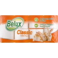 Туалетная бумага «Belux» Классик, 3 слоя, белый, 8 рулонов