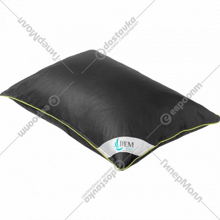 Подушка для сна «D'EM» Мужчынскі выбар 50x70, черный тик/лимонный