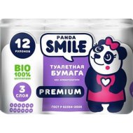 Бумага туал«PANDA»(Smile,3сл)12рул