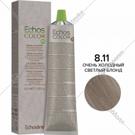 Крем-краска для волос «EchosLine» 8.11 светло-русый ультрахолодный, 100 мл