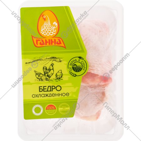 Бедро цыпленка-бройлера «Ганна» охлажденное, 1 кг, фасовка 0.75 - 0.85 кг