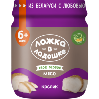 

Пюре "ЛОЖКА В ЛАДОШКЕ"(кролик) 100г